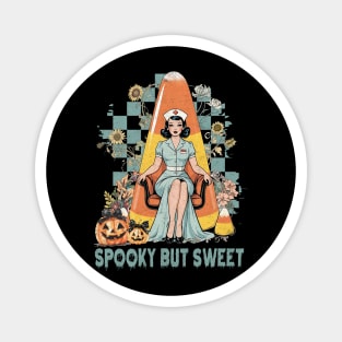 Spooky But Sweet Halloween Nurse Design Magnet